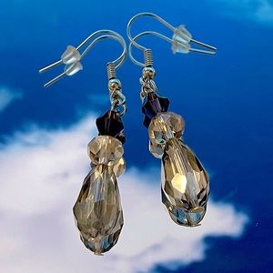 Cute handmade dangling gem earrings.